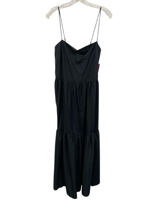 Rag & Bone Size S Black Cotton Spaghetti Strap Tiered Maxi length Dress Black / S