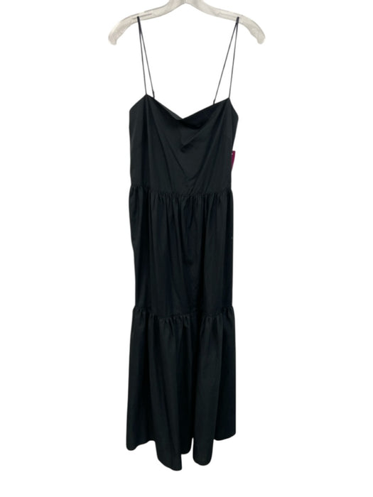 Rag & Bone Size S Black Cotton Spaghetti Strap Tiered Maxi length Dress Black / S