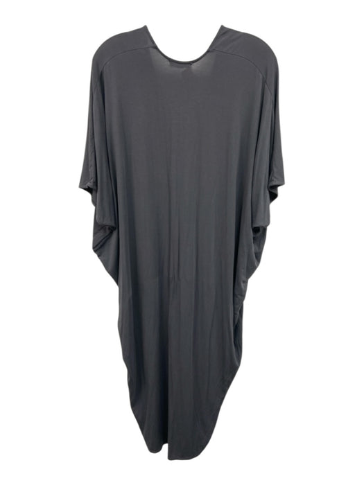 Barefoot Dreams Size One Size Gray Modal Blend Batwing Sleeves V Neck Midi Dress Gray / One Size