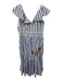 Temperley Size 10 Blue & White Multi Cotton Blend embroidered floral Dress Blue & White Multi / 10
