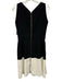 Roland Mouret Size 10 Black & White Polyester Blend Color Block Sleeveless Dress Black & White / 10