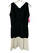 Roland Mouret Size 10 Black & White Polyester Blend Color Block Sleeveless Dress Black & White / 10