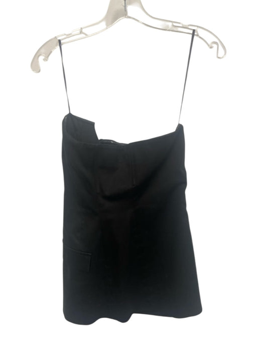 Favorite Daughter Size 8 Black Cotton Blend Strapless Button Close Top Black / 8