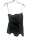 Favorite Daughter Size 8 Black Cotton Blend Strapless Button Close Top Black / 8