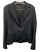 Theory Size 8 Black Cotton Blend White stitching Button Close Collared Pant Set Black / 8