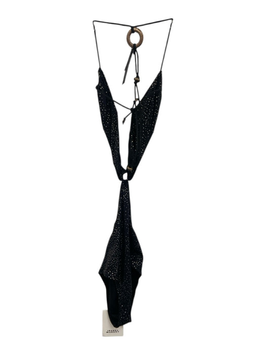 Isabel Marant Size 38 Black & Gold Polyamide Bronze metal accents Swimsuit Black & Gold / 38
