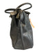 Salvatore Ferragamo Pewter Leather Zip Close Rolled Handle Padlock Shoulder Bag Pewter / M