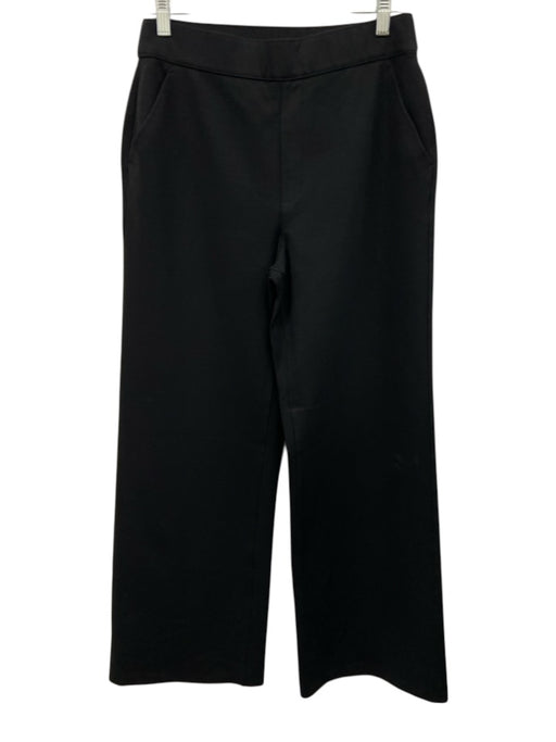 Spanx Size M Black Rayon Blend High Rise Side Pockets Wide Leg Pants Black / M