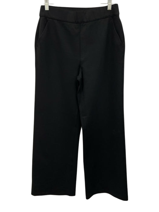 Spanx Size M Black Rayon Blend High Rise Side Pockets Wide Leg Pants Black / M