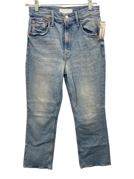 Mother Size 25 Light Wash Cotton Blend Distressed High Rise Ankle Jeans Light Wash / 25