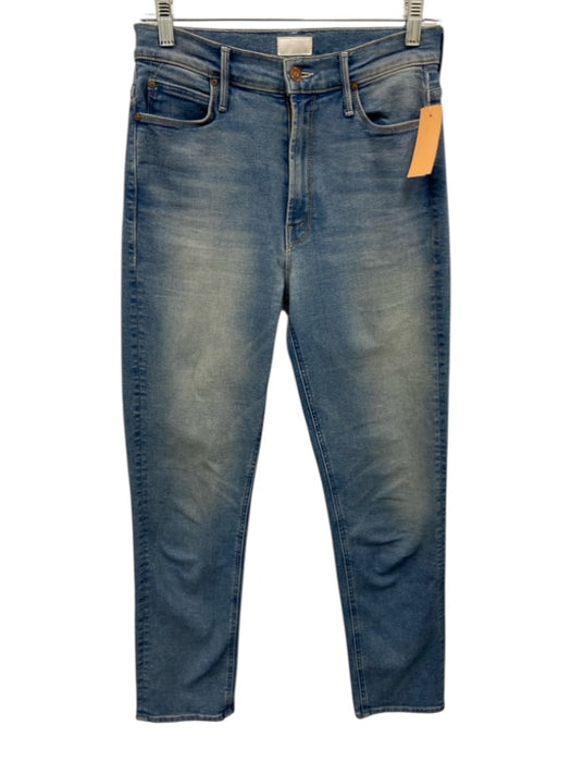 Mother Size 28 Light Wash Cotton Blend High Rise Ankle Slim Straight Jeans Light Wash / 28
