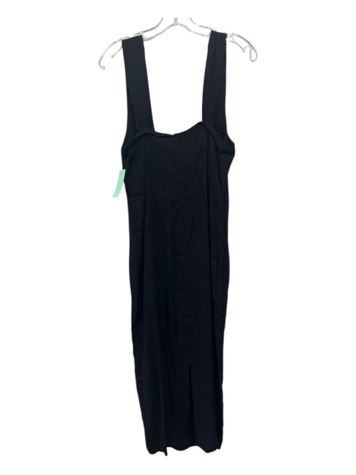 Reformation Size 6 Black Viscose & Lenzing Sleeveless Button Detail Dress Black / 6