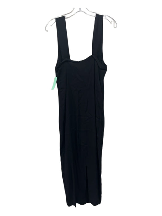 Reformation Size 6 Black Viscose & Lenzing Sleeveless Button Detail Dress Black / 6