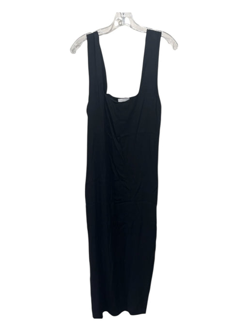 Reformation Size 6 Black Viscose & Lenzing Sleeveless Button Detail Dress Black / 6