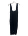 Reformation Size 6 Black Viscose & Lenzing Sleeveless Button Detail Dress Black / 6