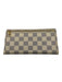 Louis Vuitton Cream & Navy Blue Coated Canvas Leather Detail Damier Azur Wallets Cream & Navy Blue