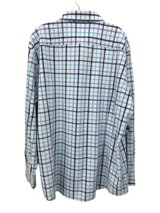 Mizzen + Main Size XXL White & Multi Synthetic Plaid Button up Long Sleeve Shirt White & Multi / XXL