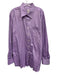 Peter Millar Size XXL Purple Cotton Dots Button Up Men's Long Sleeve Shirt Purple / XXL