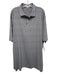 Peter Millar Size XXL Blue & White Synthetic Striped Polo Men's Short Sleeve Blue & White / XXL