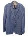 Hart Schaffner & Marx Blue Wool Plaid 2 Button Men's Blazer Blue / 50R