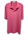 Peter Millar Size XL Pink Synthetic Solid Athletic Polo Men's Short Sleeve Pink / XL