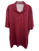Turtleson Size XL Red & Navy Synthetic Dots Polo Men's Short Sleeve Red & Navy / XL