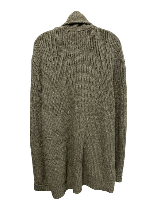 Faherty Size XXL Green Cotton Blend Ribbed Shawl collar Cardigan Men's Sweater Green / XXL