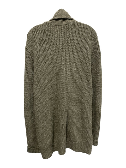 Faherty Size XXL Green Cotton Blend Ribbed Shawl collar Cardigan Men's Sweater Green / XXL
