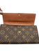 Louis Vuitton Brown Coated Canvas Monogram Snap Closure Continental Wallets Brown