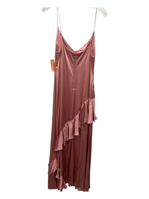 Reformation Size S Dusty Pink Polyester Satin Spaghetti Strap Embroidered Dress Dusty Pink / S