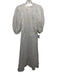 Zimmermann Size 3 White Linen Short Puff Sleeve Scalloped Maxi Dress White / 3