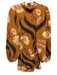 Rhode Size 6 Orange & Multi Viscose Puff Long Sleeve Floral high neck Dress Orange & Multi / 6