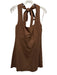 Hyacinth House Size M Brown Rayon & Linen Sleeveless Tie Neck Smocked Back Dress Brown / M
