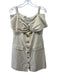 English Factory Size Est M Beige Viscose & Linen Sleeveless Buttons Dress Beige / Est M