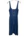 Reformation Size 8 Medium Wash Cotton Sleeveless Back Zip Smocked Back Dress Medium Wash / 8