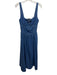 Reformation Size 8 Medium Wash Cotton Sleeveless Back Zip Smocked Back Dress Medium Wash / 8