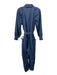 Cleobella Size M Dark Wash Cotton Long Sleeve Button Up Zip Up Sash Inc Jumper Dark Wash / M
