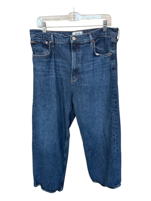 Agolde Size 32 Med Dark Wash Cotton Blend Straight Jeans Med Dark Wash / 32