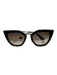 Prada Black & Gold Acetate Tortoise shell Cat Eye Case Inc. Sunglasses Black & Gold