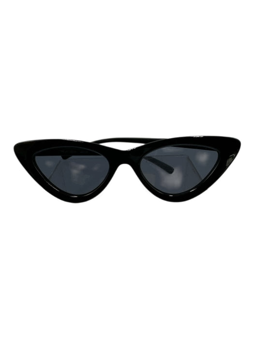 Adam Selman Black Acetate Small Cat Eye Case Inc. Sunglasses Black