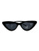 Adam Selman Black Acetate Small Cat Eye Case Inc. Sunglasses Black
