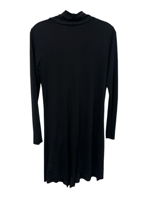 All Saints Size S Black Modal & Polyester Long Sleeve Tie Detail Wide Neck Dress Black / S