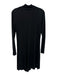 All Saints Size S Black Modal & Polyester Long Sleeve Tie Detail Wide Neck Dress Black / S