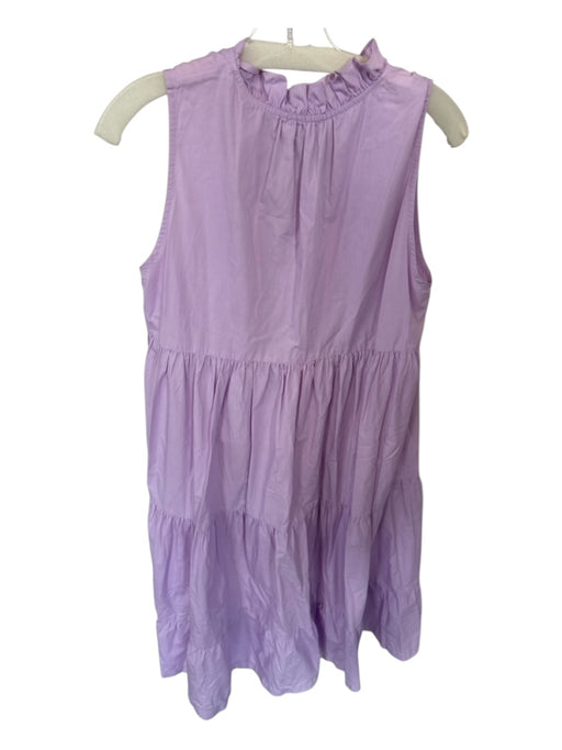 S/W/F Size Est M Light Purple Cotton Sleeveless Ruffle Collar Maxi Dress Light Purple / Est M