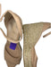 Stuart Weitzman Shoe Size 8.5 Nude & Cream Leather Espadrille Wedge Sandals Nude & Cream / 8.5