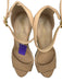 Stuart Weitzman Shoe Size 8.5 Nude & Cream Leather Espadrille Wedge Sandals Nude & Cream / 8.5