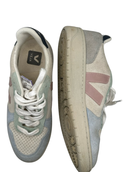 Veja Shoe Size 6 Pastels Suede Perforated Athletic Sneakers Pastels / 6