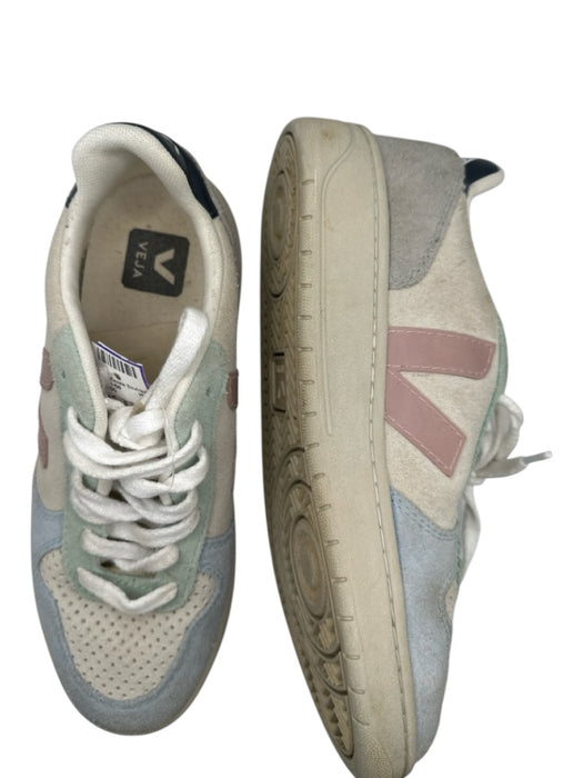 Veja Shoe Size 6 Pastels Suede Perforated Athletic Sneakers Pastels / 6