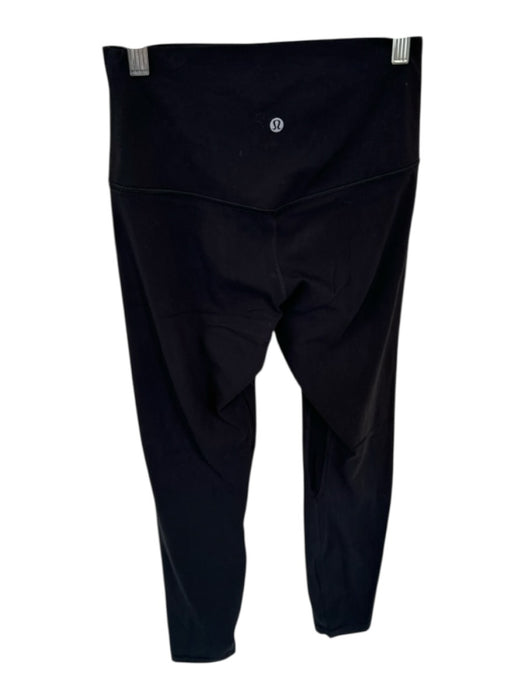 Lululemon Size 6 Black Waist Band Cropped Athletic Leggings Black / 6