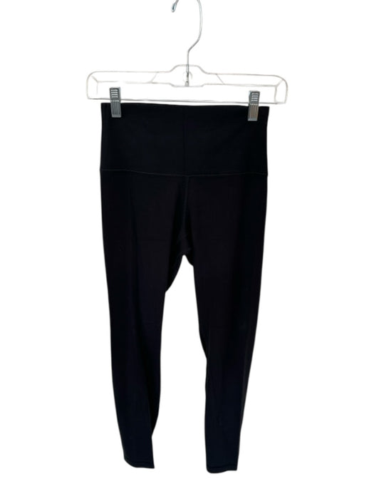 Lululemon Size 6 Black Waist Band Cropped Athletic Leggings Black / 6